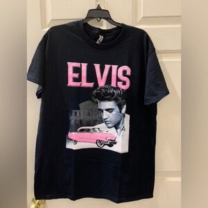 New Elvis t-shirt unisex men or woman pink Cadillac